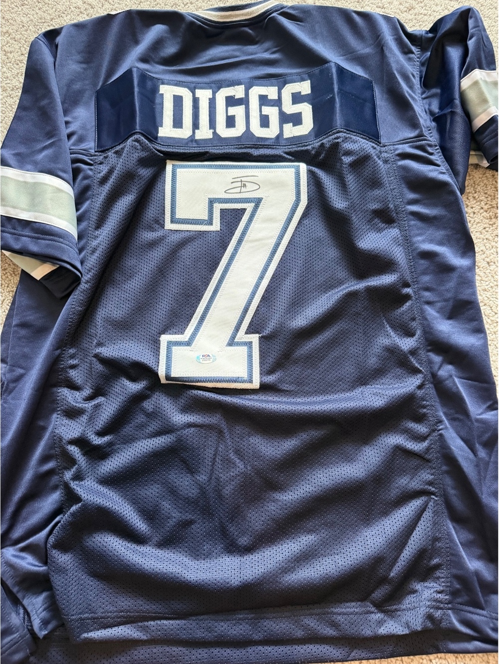 Trevon Diggs signed Dallas Cowboys custom jersey PSA COA